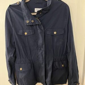 Dark Blue Utility Jacket 20s 30s & 40s safari look, VTG vibe. Glam girl, artsy.